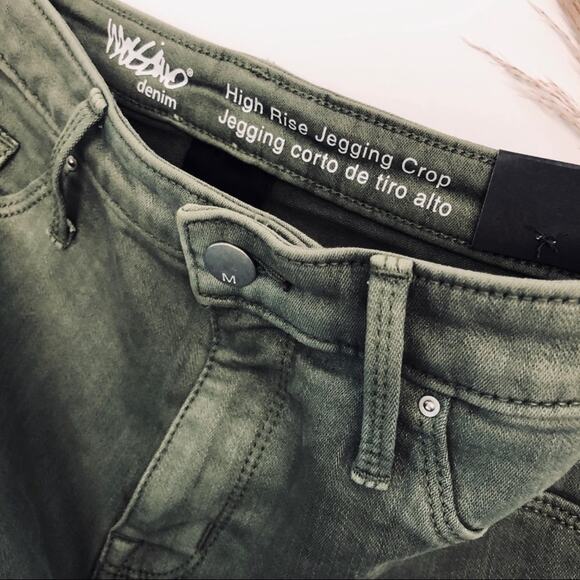 NEW MOSSIMO Olive Green Raw Hem Distressed High Rise Skinny Jean Jegging 27 4 - Picture 6 of 8